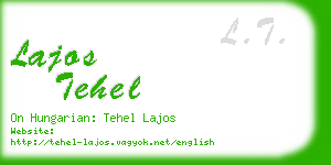 lajos tehel business card